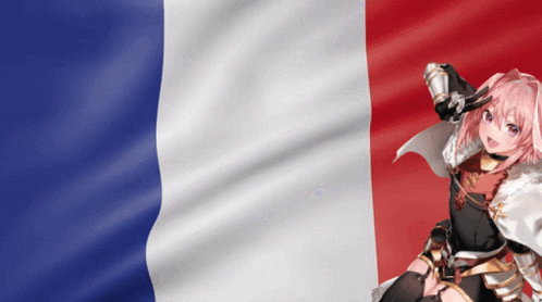 Astolfo Peace Out Waving French Flag GIF