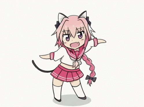 Astolfo In School Uniform Dancing GIF