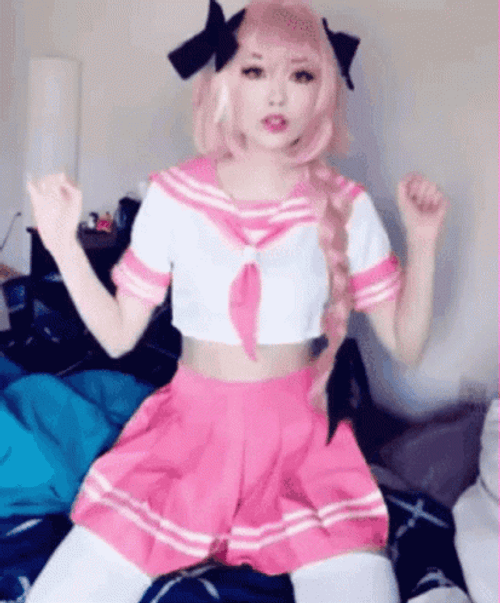 Astolfo Cosplayer Sexy Dancing GIF