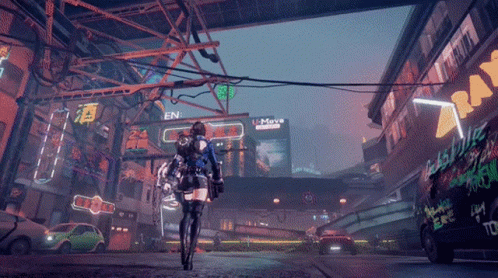Astral Chain Walking In Platinum Location GIF