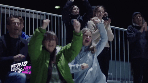 Astrid & Lilly Cheering Great Job Team GIF