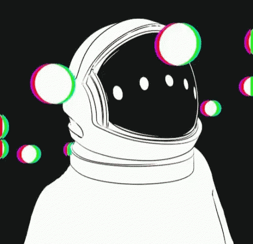 Astronaut Circles GIF