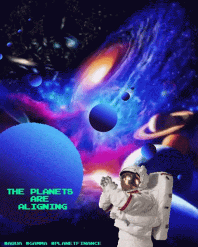 Astronaut Clapping With Planet GIF