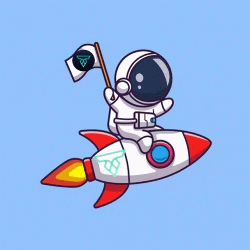 Astronaut Flying Rocket We're Going on a Trip in Our Favourite Rocket Ship