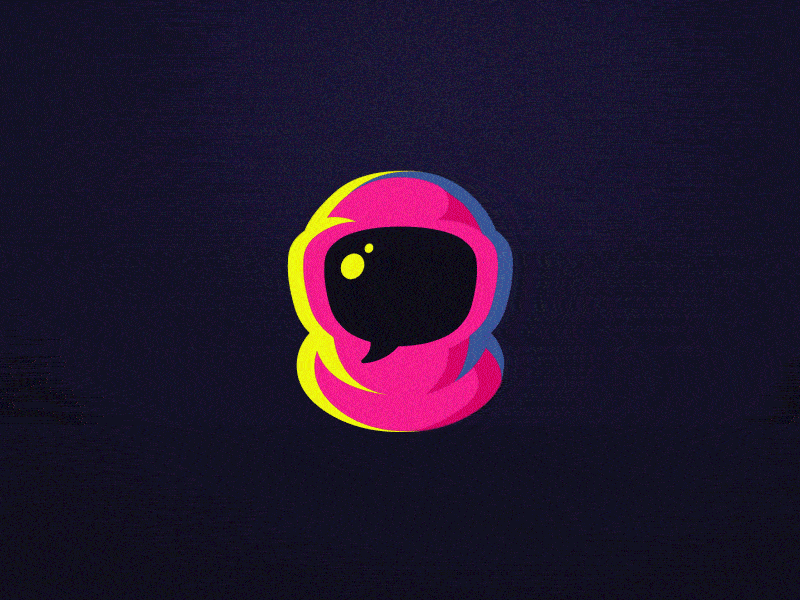 Astronaut Head Icon GIF