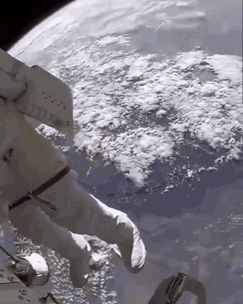 Astronaut In Space Earth GIF