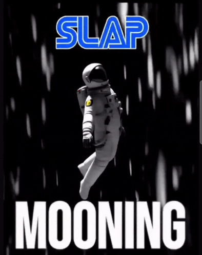 Astronaut Poster Slap Mooning