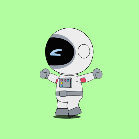 Astronaut Saying Woo Hoo GIF
