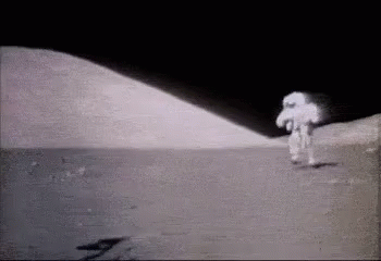 Astronaut Walking on Moon