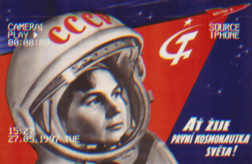 Astronaut With CCCP on Helmet