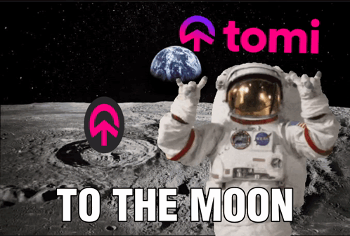 Astronaut With To The Moon Text