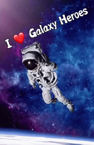 Astronauts As Galaxy Heroes GIF