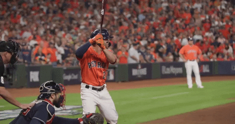 Astros Jose Altuve Hitting The Ball GIF