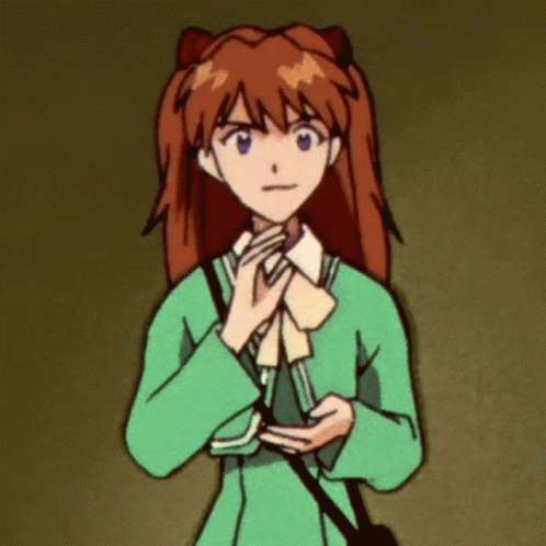 Asuka Evangelion Clapping Hands GIF