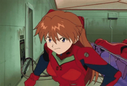 Asuka Evangelion Commanding GIF