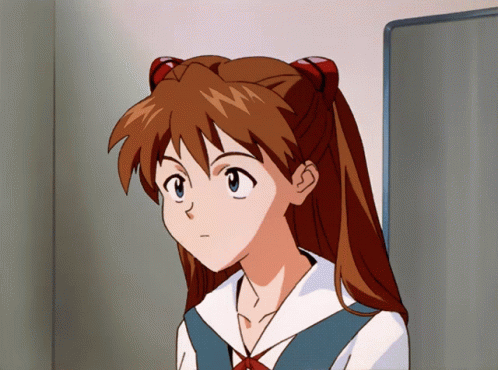 Asuka Evangelion Disappointed Look GIF