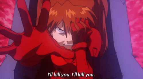 Asuka Evangelion I'll Kill You GIF