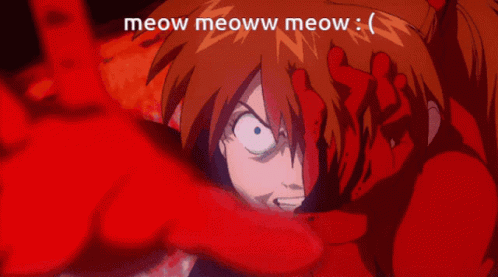 Asuka Evangelion Meow Meow Meow GIF