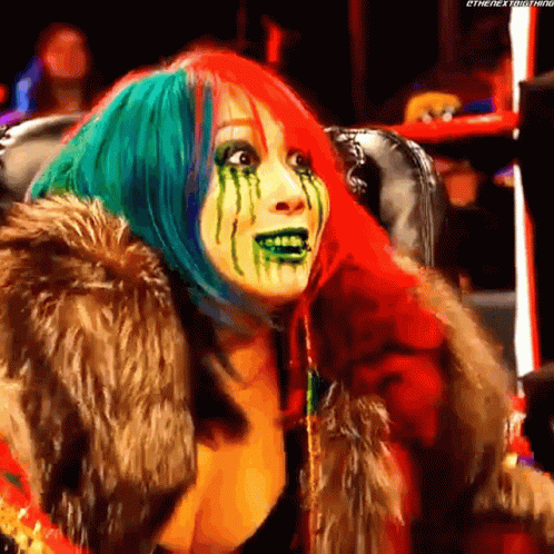 Asuka Wrestler Green Breath Attack GIF
