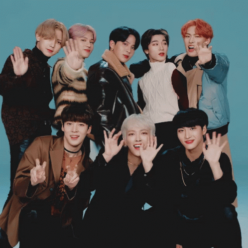 Ateez Kpop Group Pose GIF