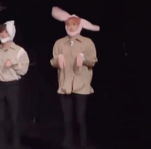 Ateez Mingi Hopping Like Bunny Kpop GIF