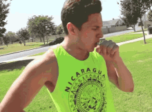 Athlete David Alvarez Coughing GIF