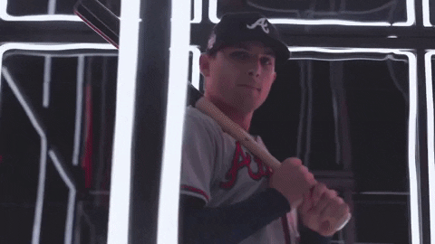 Atlanta Braves Austin Riley Baseball Bat GIF