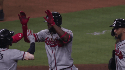 Atlanta Braves Hug High Five GIF