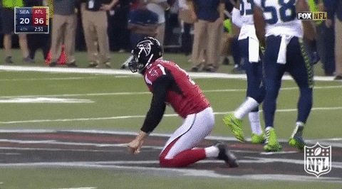 Atlanta Falcons Drake London Kneels On Field GIF