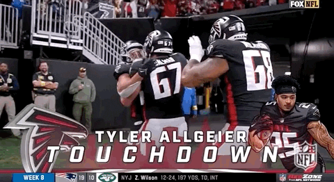 Atlanta Flacons Featuring Tyler Algeier Touchdown GIF