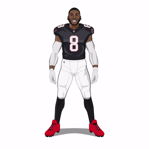 Atlanta Football Player Holding Football GIF
