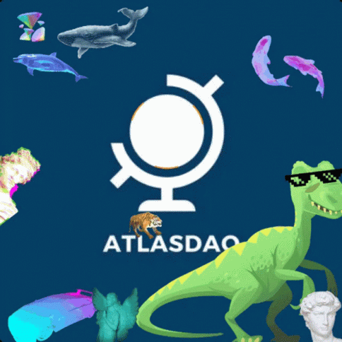 Atlasdao Logo Dinosaur Sunglasses Tiger GIF