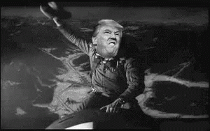 Donald Trump Riding Atomic Bomb Meme GIF