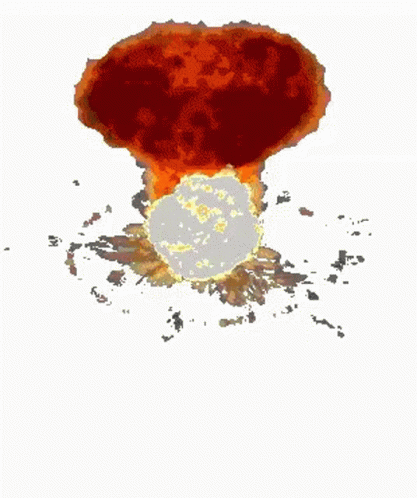 Atomic Bomb Mushroom Shaped Detonation Animation GIF