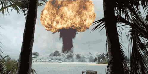Atomic Bomb Explosion From Afar GIF