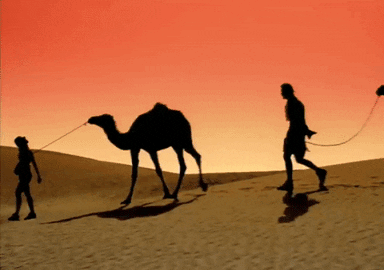 Atomic Bomb Detonation Camel Walking GIF
