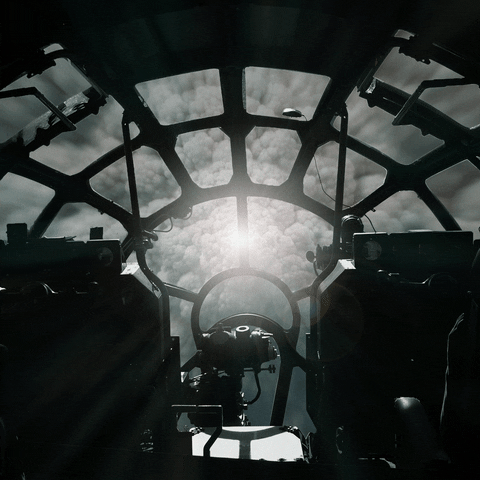 Atomic Bomb Flying Onboard GIF