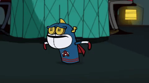Atomic Puppet Getting Caught GIF