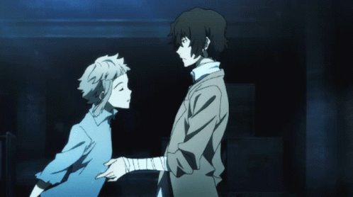 Atsushi Nakajima Lean On Dazai Anime GIF