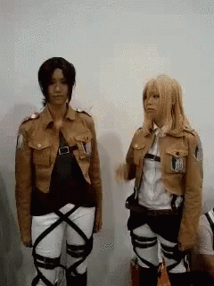 Attack On Titan Cosplay Slap GIF