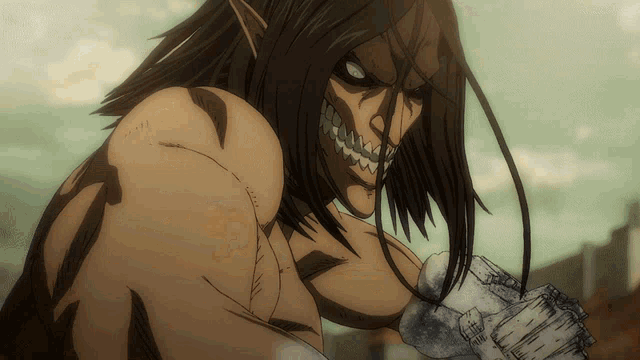 Attack On Titan Crystalized Punch GIF