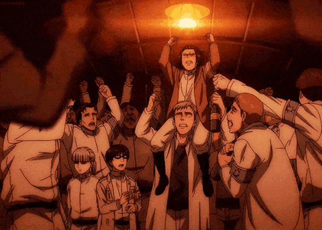 Attack On Titan Happy Cheering GIF