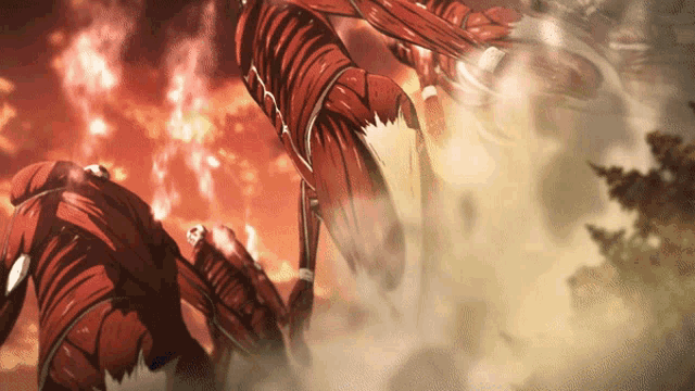 Attack On Titan Walking Titans GIF