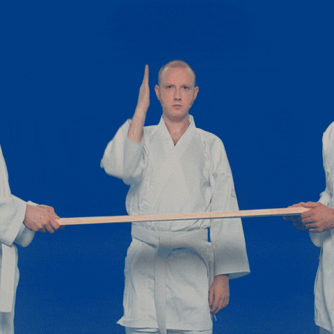 Attempting Judo Chop GIF