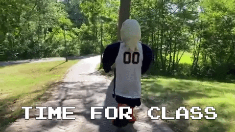 Attendance Mascot Time For Class GIF