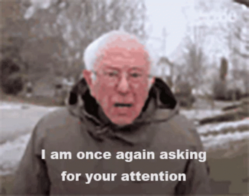 Old Guy Asking For Your Attention GIF