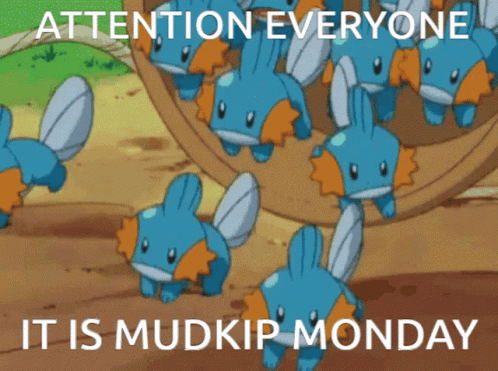 Attention Everyone It Is Mudkip Monday GIF