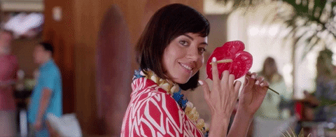 Aubrey Plaza Tropical Vacation GIF
