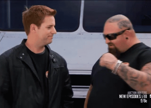 Auction Hunters Two Men Standing GIF