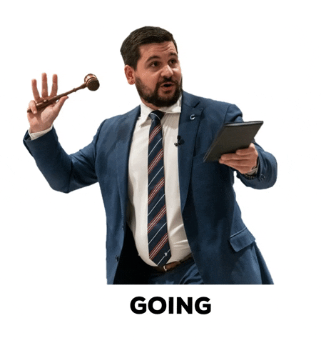 Auctioneer Rapid Talking Chant GIF